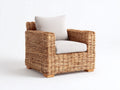 Poltrona da giardino-Rattan-Tessuto-109x99x89 cm-Beige-Marrone-Stile contemporaneo