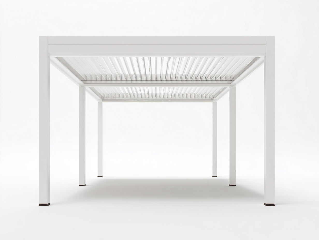 Pergola da giardino - alluminio - 320x300x255 cm - bianco - moderno