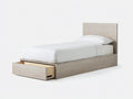Letto singolo - legno - 205x98x90 cm - grigio chiaro - moderno