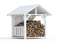 Portalegna-legno-194x88x192 cm-bianco-stile rustico