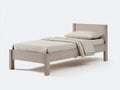 Letto singolo - legno - 205x98x91 cm - beige - moderno